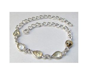 Sterling Silver Bracelet with Citrine