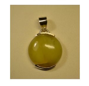 Sterling Silver with Nefrite Jade Pendant