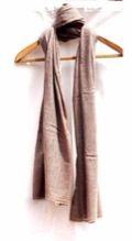 Elegant Hand Embroidered Kashmir Warm Lambswool Plain Brown Unisex Stole