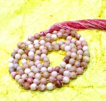 Kunzite Premium Gemstone Round Knotted Chakra Yoga Mala