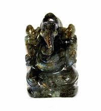 labradorite Gemstone Handcrafted Hindu Lord Ganesha Statue