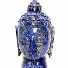 lapis Lazuli Gemstone Premium Buddha Head Handcrafted Statue