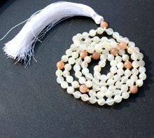 Peach Moonstone Gemstone Hot Selling Chakra Energy Necklace Mala