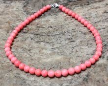 Pink Coral Choker Necklace,