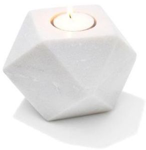 Tealight Holder Geo Marble