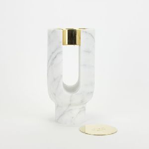 Marble U Shaped Taper Candle Holder