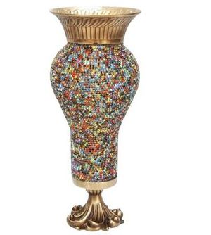 Luxury Mosaic Brass vase