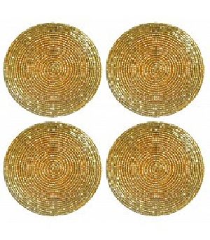 Gold Beaded Coaster