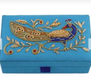 embroidered jewelry box