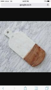 Marble with wood chopping board