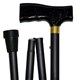 Folding Cane T Shape Wood Handle Walking Stick