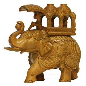 Wooden Elephant Statue