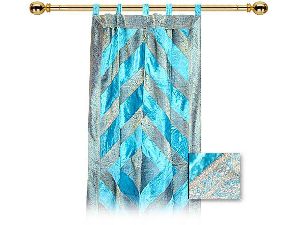 Brocade silk curtain