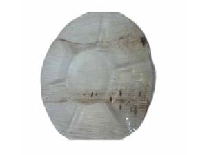 Palm Leaf Section Round Plate