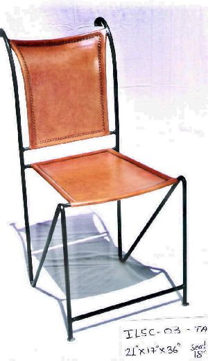 INSERT IRON LEATHER SIDE CHAIR-EAR
