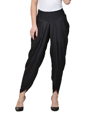 Castle Black Solid Rayon Dhoti Salwar