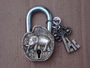 Elephant Art Safety Padlock Lock