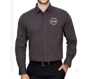 Embroidered Men Shirt Grey