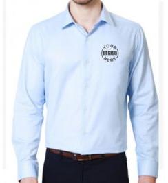 Embroidered Shirt Sky Blue