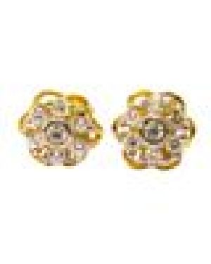 Solid Real Screw Back Gold Earring
