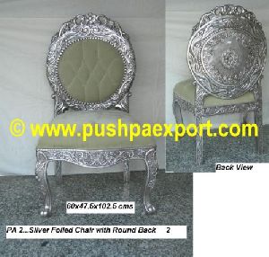 Silver Foiled Chair Round Back