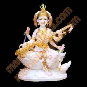 Maa Saraswati Marble Statue