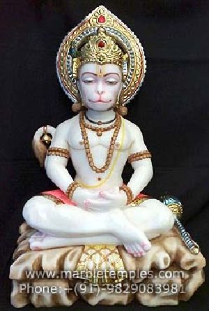 White Marble Hanuman Staue