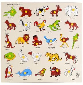 Alphabet Animal Puzzle with Knobs