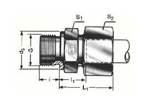 parallel male stud coupling