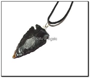 Black Agate arrowheads Necklace