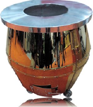 Barrel Shaped Copper Tandoor