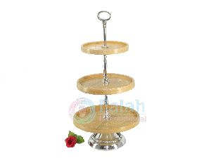 Cake Stand Wooden & Metal