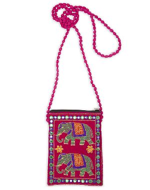 Embroidered Sling Mobile Cover