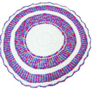 Multicolored Crochet Round Table Mat