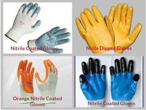 NITRILE DIPPED 13 GAUZE POLYESTER GLOVES