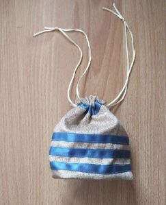 Striped Jute Potli