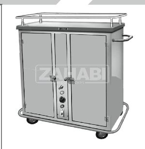 HOT FOOD SERVING TROLLEY