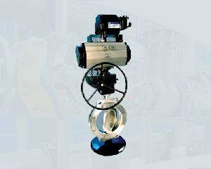 actuated butterfly valve