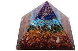 Chakra Colour Pyramid Orgonite Stone