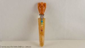 Golden Quartz Healing Wand stones