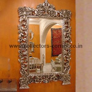 SILVER INLAID MIRROR FRAME