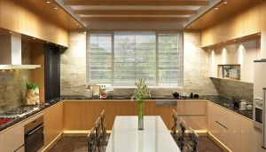 u shaped modular kitchen