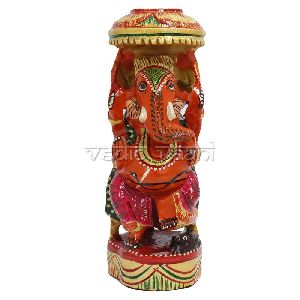 Lord Ganesh Wooden Statue