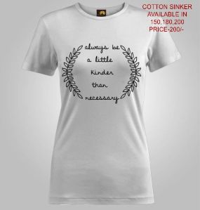 Ladies Printed T Shirts (QUOTES)