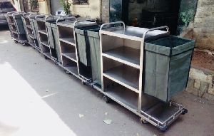 Stainless Steel Housekeeping Trolley