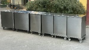 Stainless Steel Flour Bin Trolley