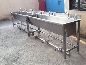 Stainless Steel Foot Operated Hand Wash Station