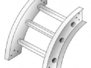 Cable tray vertical inside bend