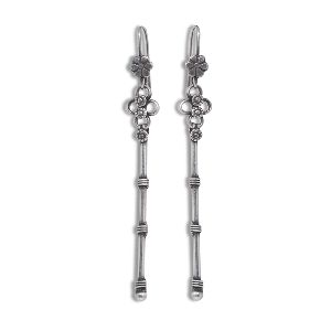 Silver Oxidised Long Dangle Earring