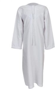 SHABAB Plain White Emrati Thobes For Kids